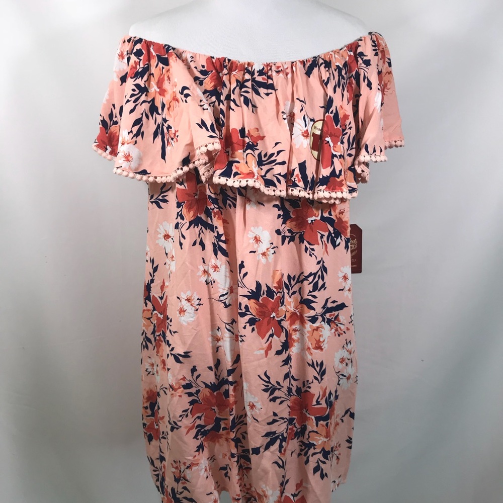 Off the shoulder floral blouse